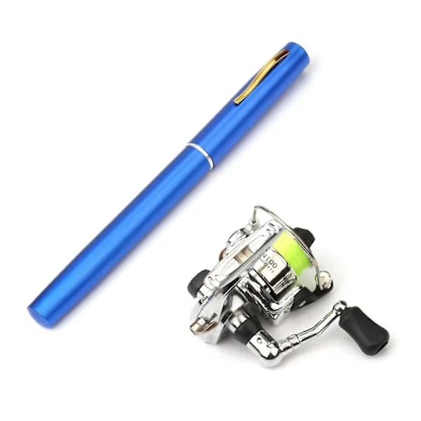 Hopfällbart Fiskespö Rulle Combo Mini Penna Fiskespö Kit Teleskopiskt Fiskespö Spinnrulle Co