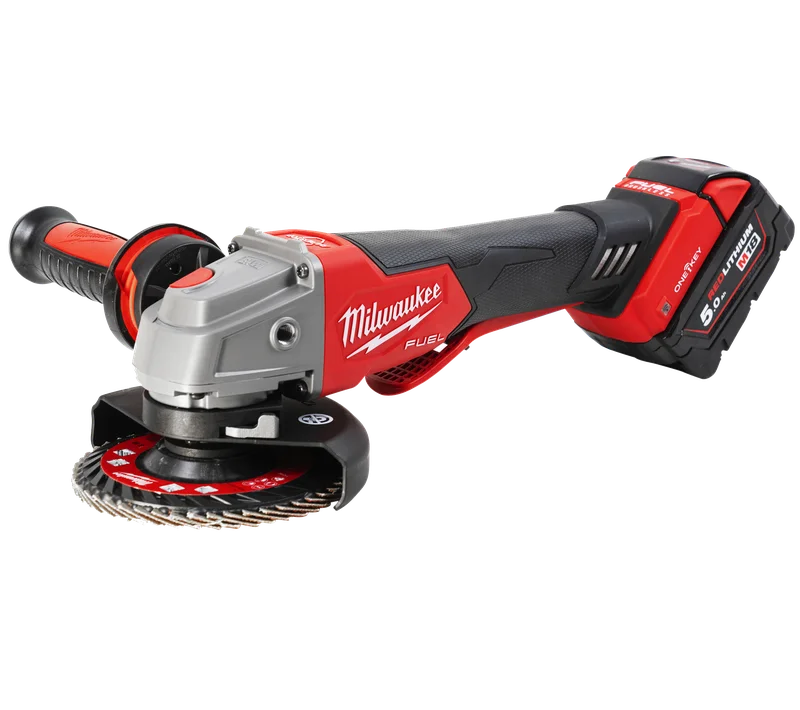 Milwaukee M18ONEFSAG125XPDB502X Vinkelslip Ø125 mm, med batteri och laddare, Maskiner