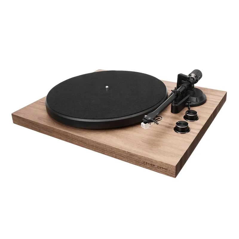 Argon Audio TT Mk2 Pladespiller med indbygget RIAA-forstærker og Audio-Technica AR3600L pickup i Træfarvet
