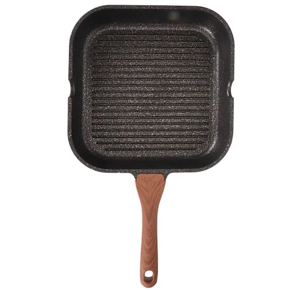 Spis Grillpanna Aluminium Induktion Fyrkantig Stekpanna Hem Biff Non-stick Stekpanna S