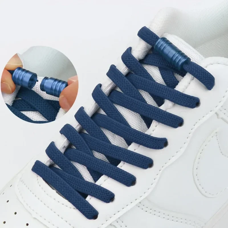 AliExpress - 1 Paar elastische schnürsenkel ohne Schnürsenkel, keine Schnürsenkel für Kinder und Erwachsene, Turnschuhe, schnelle Lazy Metal Lock-