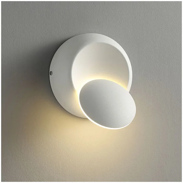 Triomphe Vägglampor Inomhus Vit? LED Vägglampa 5W Modern Vägglampa Varmvit Kreativ 2 i 1 Järn Vägglampa LED-lampa (Vit)