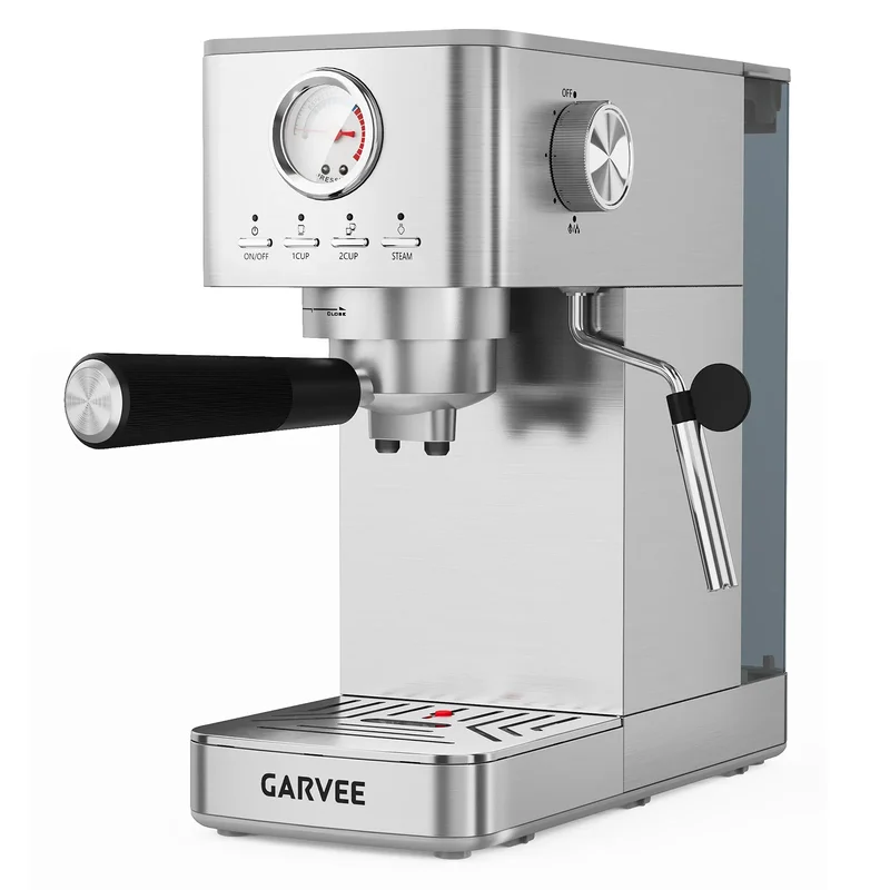 AliExpress - Bean-to-Cup Semi-Automatic Espresso Pressure Coffee Machine - 20 Bar, Built-in Grinder & Water Tank for Home Office Barista
