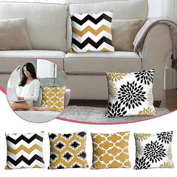 Linned Kram Pudebetræk Skuffe Julemand Pudebetræk Sofa Pude Pude Sofa Sofa -Yx D