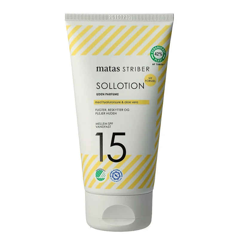 Matas Striber Sollotion SPF 15 Uden Parfume 150 ml, Hudpleje, Solcreme, Solcreme Til Ansigtet
