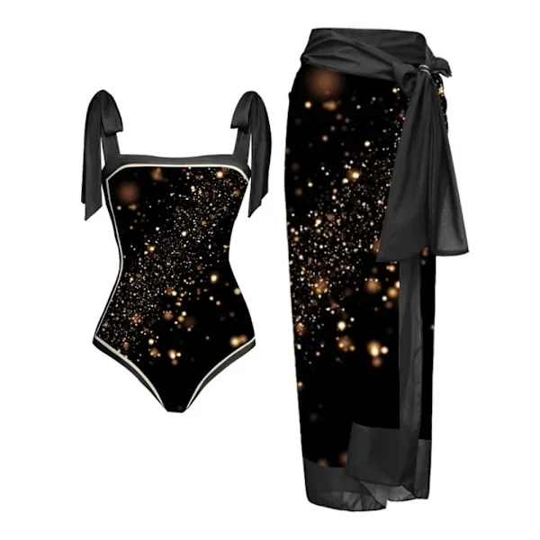 2026 Kvinnor Baddräkt Bikini Baddräkt Topp Klänning Set Blomstermönster Dam Baddräkt Tvådelad Kostym Mode Dam Baddräkter