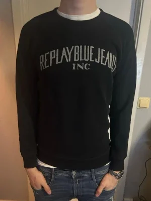 Svart sweatshirt Replay Blue Jeans