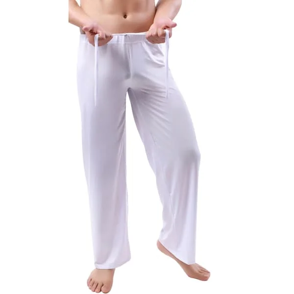 Mænd Yogabukser Lav Talje Snøre Løse Tynde Sports Komfortable Elastiske Talje Plus Size Mænd Sportsbukser Mænd Tøj