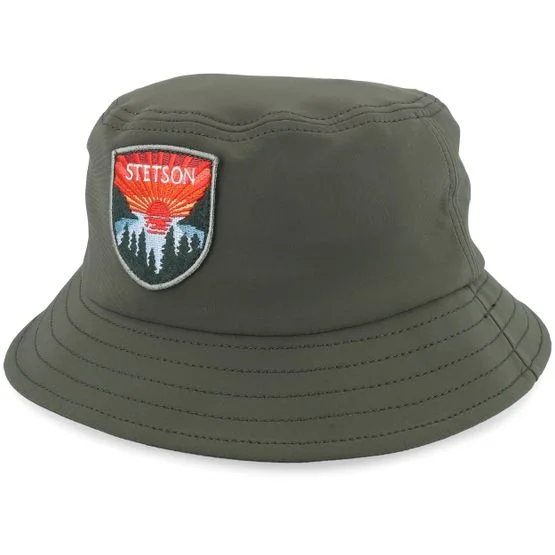 Stetson - Grøn bucket Hat - Bucket Jersey Olive Bucket @ Hatstore