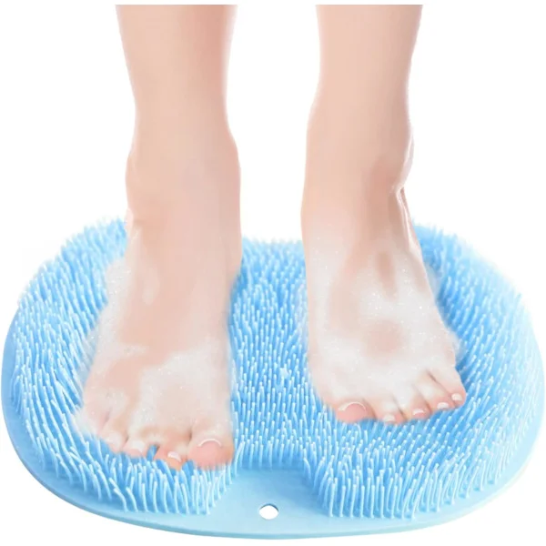 Stor fotduschborste, mjuk hårsvamp ryggskrubb rengör skrubber, fotskrubb exfolierar masserar dina fötter utan att böja sig, vård för att lindra 