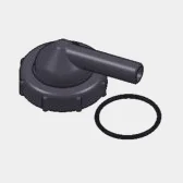 Anslutningsnippel för vattensäckar , Plastimo, 90°, Ø38 / 12 mm, svart, plast, inlopp & utlopp
