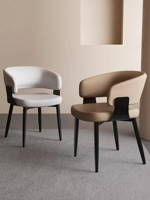 AliExpress - Unieke comfortabele eetkamerstoelen Luxe design lederen eetkamerstoelen Modern Scandinavisch Sillas Para Comedor Postmodern meubilair