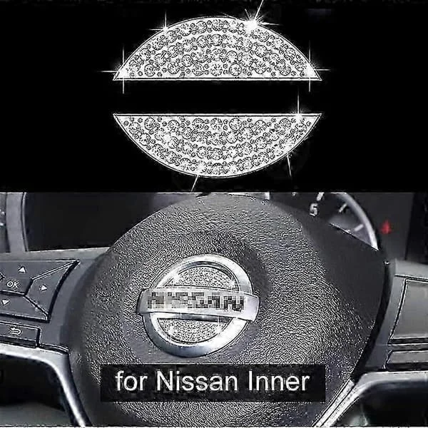 【BQ】2025 3D Diamond Car Steering Wheel Metal Logo Decoration Stickers Bling Rhinestone Auto Interior Accessories Compatible with Girls| |