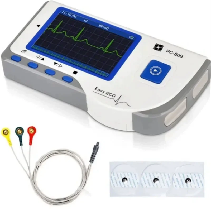 AliExpress - Tragbarer Bluetooth-EKG-Monitor PC-80B EKG-Monitor, sichtbares Elektrokardiogramm, wiederaufladbarer USB-Herzfrequenzmelder