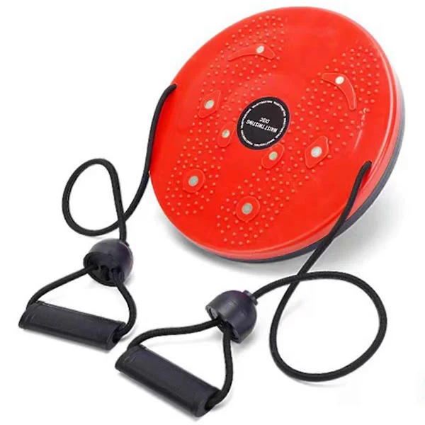 Body Shaping Waist Twisting Discs Full Body Workout Twisting Trainer for Home Indoor Red Red