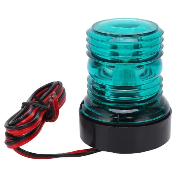 LED Båd Navigationslys IP66 Vandtæt Omnidirektionel 360° Anker Navigationslampe Grønt Lys til Marine Yachter 12V‐24V