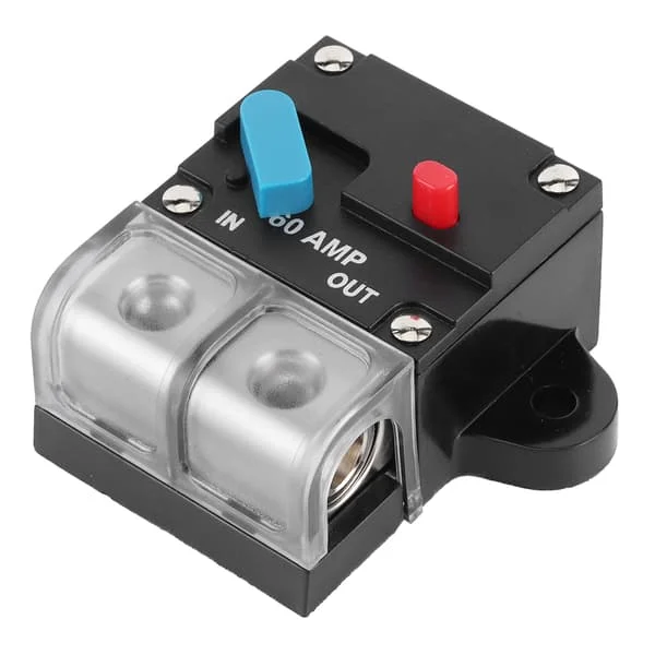 12-24V effektbryter for trollingmotor, bil, marinebåt, sykkel, stereo, lyd, inline sikringsholdere, omformer 60A