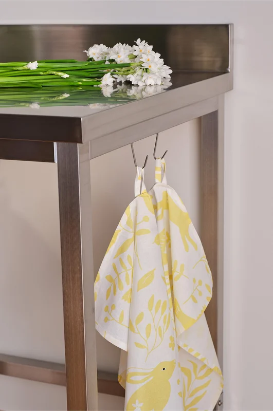 Jotex - Bloom Ręcznik Kuchenny 2-szt Żółty/biały - SPRING - Kup Ścierki kuchenne firmy Jotex