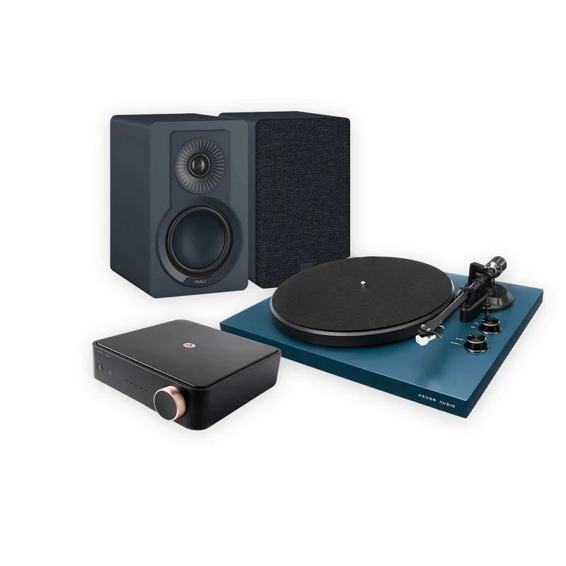 Argon Audio TT MK2 + DALI KUPID + ARGON AUDIO SA2 Pladespiller system med indbygget RIAA-forstærker og Audio-Technica AR3600L pickup i