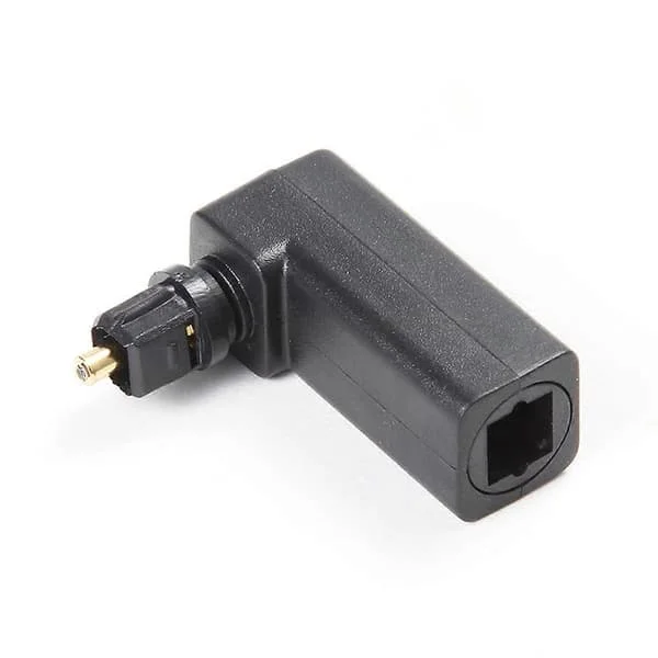 1 pc Toslink 90 Degree Optical Audio Cable Adapter Male to Female Right Angle 360 Rotate PC TV DVD