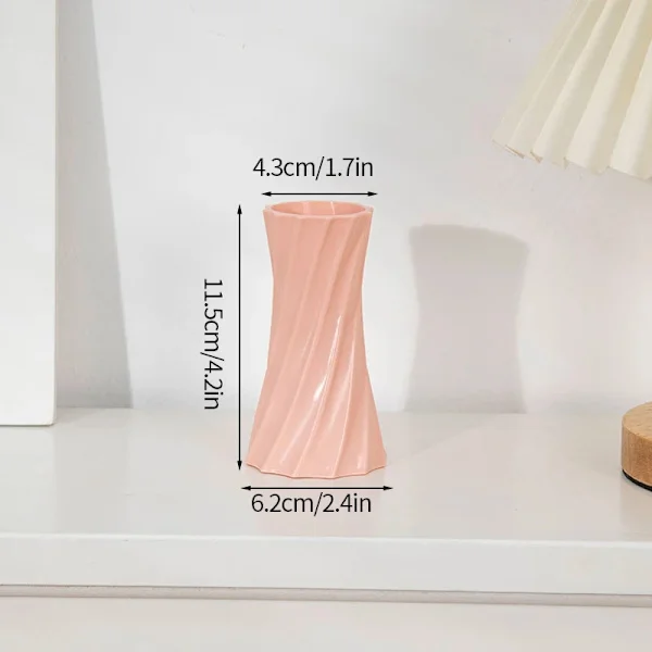 Modern Blomvas Plast Växtkruka Vit Imitation Keramiska Blomvaser Blomsterarrangemang Hem Vardagsrum Bröllopsdekor