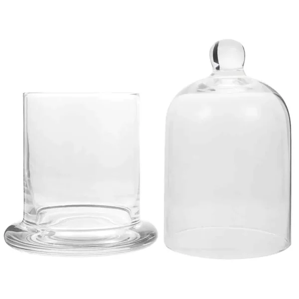 Glass Dome as Table Decoration, Decorative Glass Dome Transparent Glass Dome, Glass Dome Cloche for Lamps, Decoration, Home Decor, (Transparent)