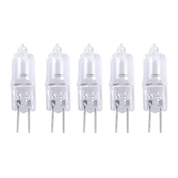 5 st 5W 12V 2900K G4 Bas Bi-Pin Kristalllampa Halogenlampor för Skåpbelysning Spotlight