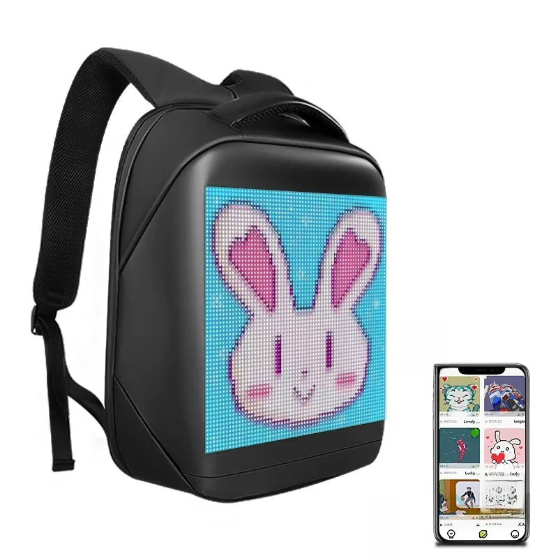 AliExpress - Smart LED Pixel Rucksack Werbung Licht wasserdicht Rucksack Outdoor Kletter tasche Walking Billboard LED Bildschirm Panel Schult aschen