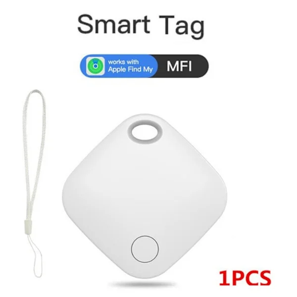 Mini GPS-tracker - spårning i realtid, ingen prenumerationsapp krävs, för telefoner, plånböcker, nycklar, barn, husdjur, etc. vit