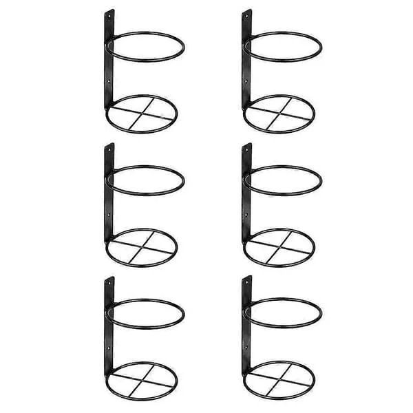 Vinväggholder, 6-pakning veggmontert vinstativ, metall vinflaskeholder for vinoppbevaring vegg vintema dekor