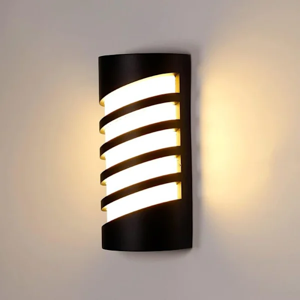 Outdoor/Indoor Wall Lamp, Modern LED Wall Light 12W Waterproof IP65 1100LM 3000K Warm White Lighting Wall Lamp for Garden Terrace Patio