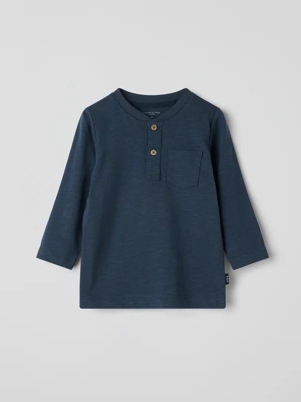 Polarn O. Pyret - Long sleeve top baby - blue - Size: 80 - Children's clothing 9-12 Months