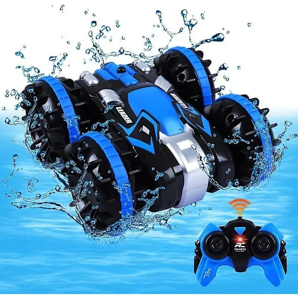 Leksaker för pojkar 5-10 år RC-bil 2,4 GHz RC-båt Vattentät RC Monstertruck Stuntbil 4WD RC-bil Pojkar Flickor Födelsedagspresent Allt terräng Vatten 