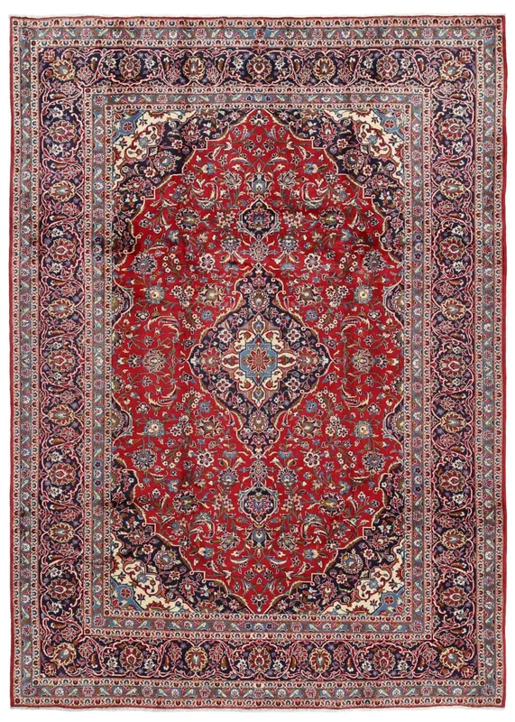 Noué À La Main D'orient Kashan Tapis 250X350 Rouge Foncé/Noir