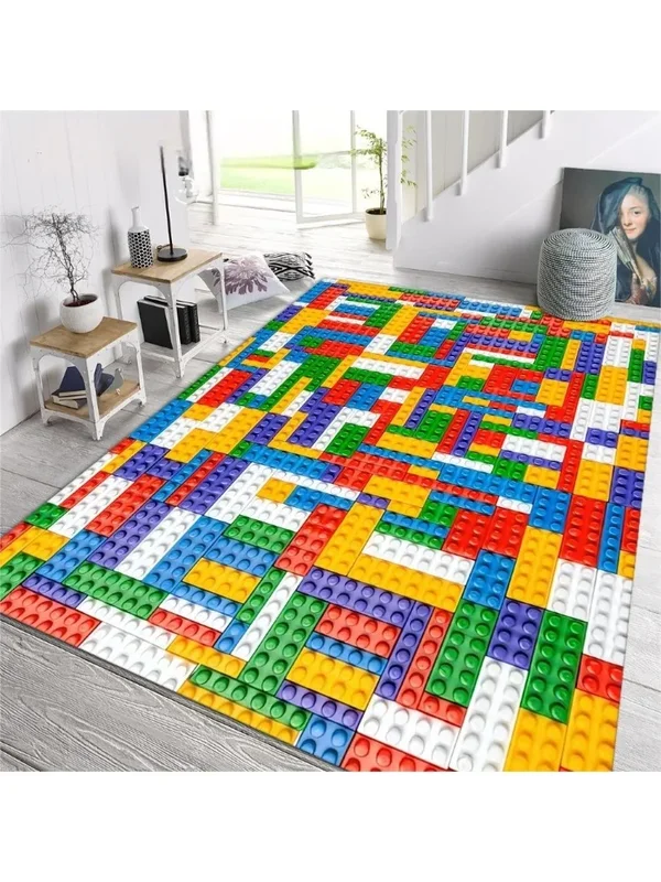 AliExpress - Blocs de construction colorés, tapis, Design de Puzzle créatif, décoration de la maison pour chambre d'enfants, salle de jeux, salon, 
