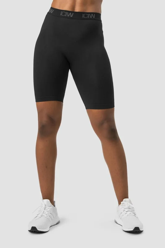 ICANIWILL - Define Seamless Logo Biker Shorts Black - Shortsit - Naiset - Treenivaatteet ICIW:ltä
