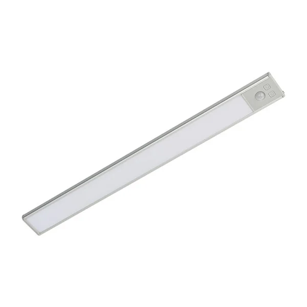 Bänkbelysning för kök, 20 cm, 1500 mAh LED Uppladdningsbar Bänkbelysning 6500K Dimbar Rörelsesensor Nattlampa, 2-pack (Silver)