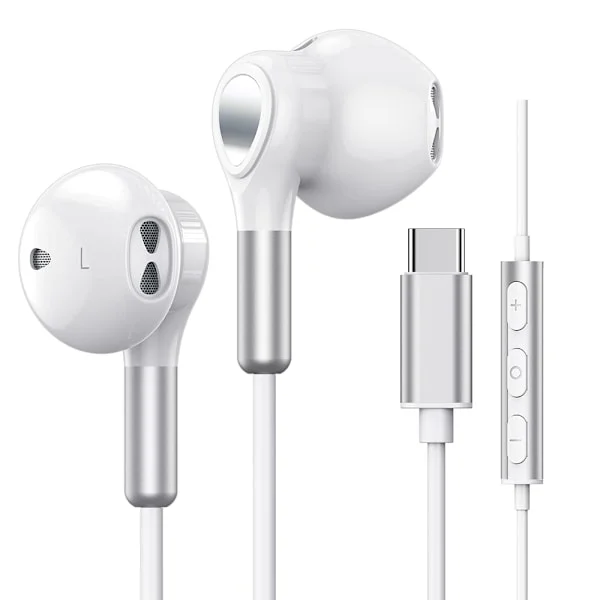 USB-C Hovedtelefoner til Samsung Galaxy S22 Ultra S21 FE S20 A53 USB-C Hovedtelefoner med Mikrofon In-ear Hovedtelefoner med Kabel Hovedtelefoner USB 