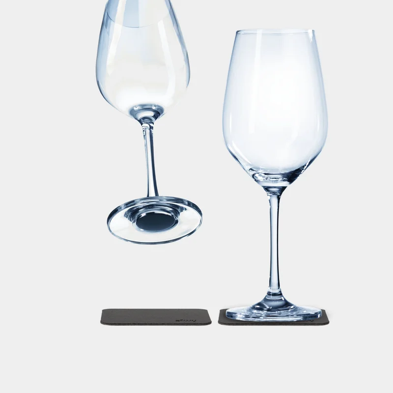 Magnetic crystal wine glasses Silwy Magnetic Crystal Glass Wine, transparent, 25 cl, 2-pack + magnetic coasters