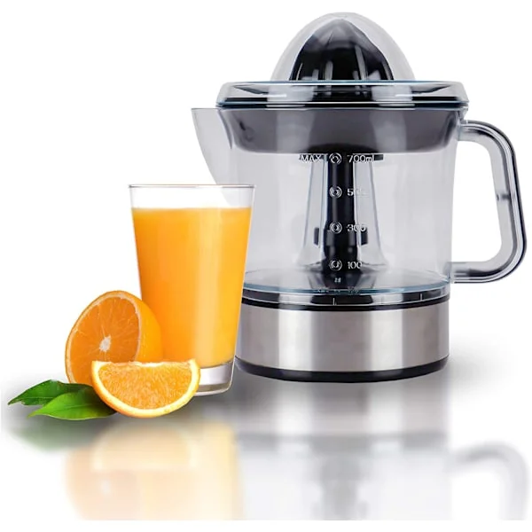 Elektrisk citronpresser, højt juiceudbytte - citruspresser, appelsinpresser 2 rotationsretninger - elektrisk citruspresser 2 kegler - appelsin 