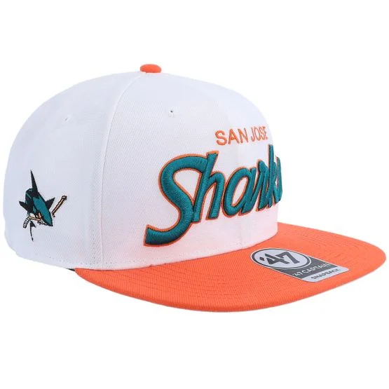 47 Brand - NHL Wit snapback Cap - Hatstore Exclusive x San Jose Sharks Script Snapback @ Hatstore