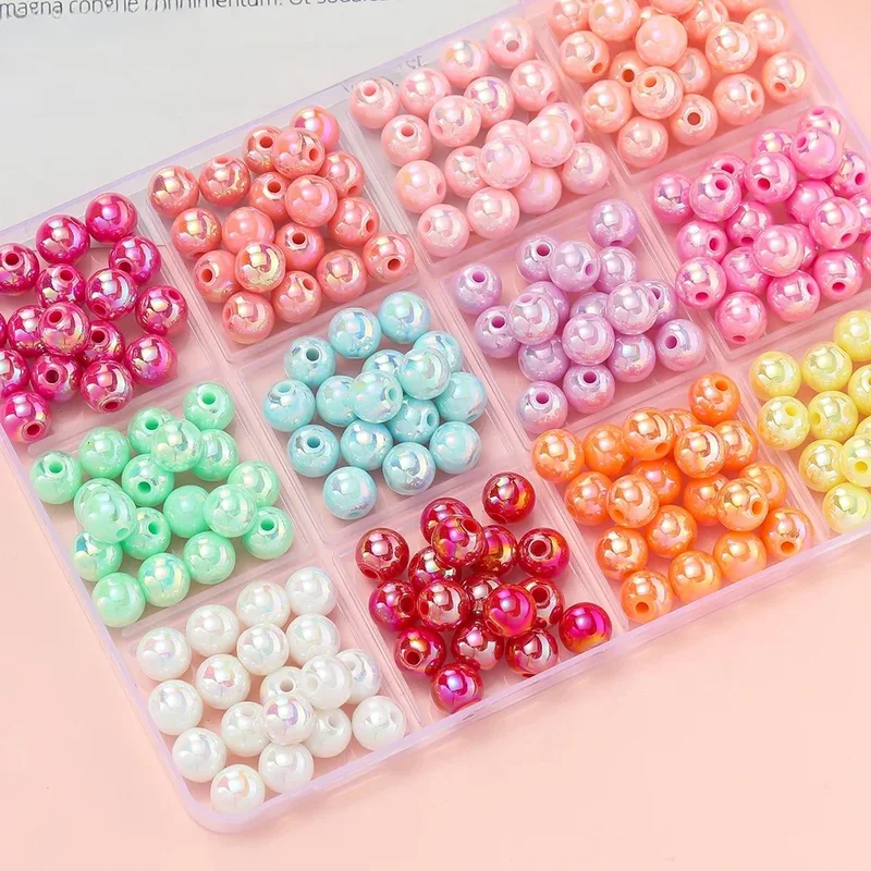 AliExpress - 50/100pcs 6/8/10mm AB Kleur Acryl Kralen Ronde Losse Spacer Kralen voor Sieraden maken DIY Handgemaakte Ketting Armband Accessoires