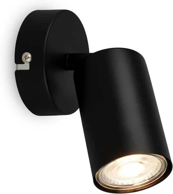 Black, adjustable indoor wall light, max. 5W, reading lamp, living room and hallway lamp, wall lamp, kitchen spotlight, wall fixture