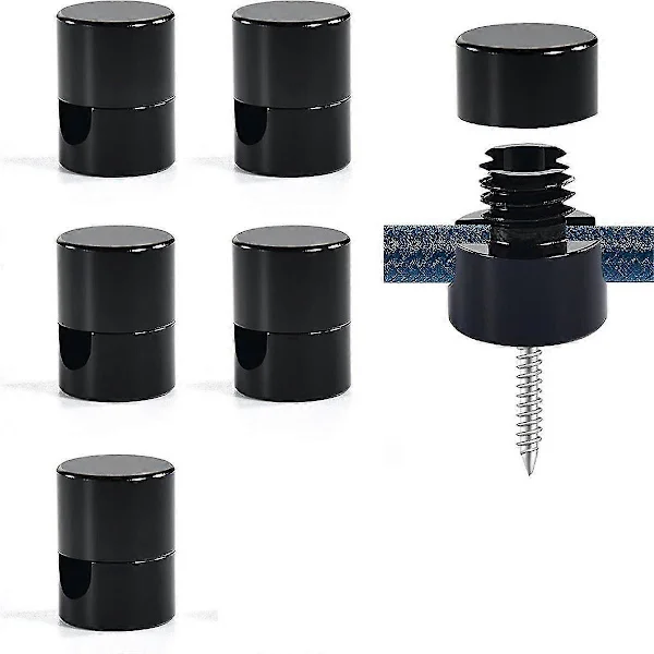 6-pack Aluminium Candle Hook for Ceiling Suspension, Ceiling Hooks for Hanging Lamps Black