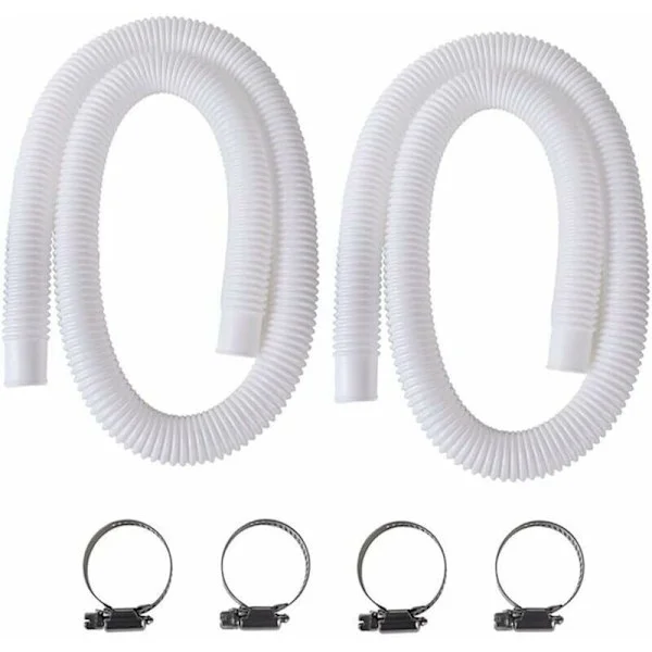 Poolslang. 2-delad 32 mm slang för pooler ovan mark. 150 cm/59 tum poolpumpslang för Intex 330 GPH, 530 GPH och 1000 GPH pooler
