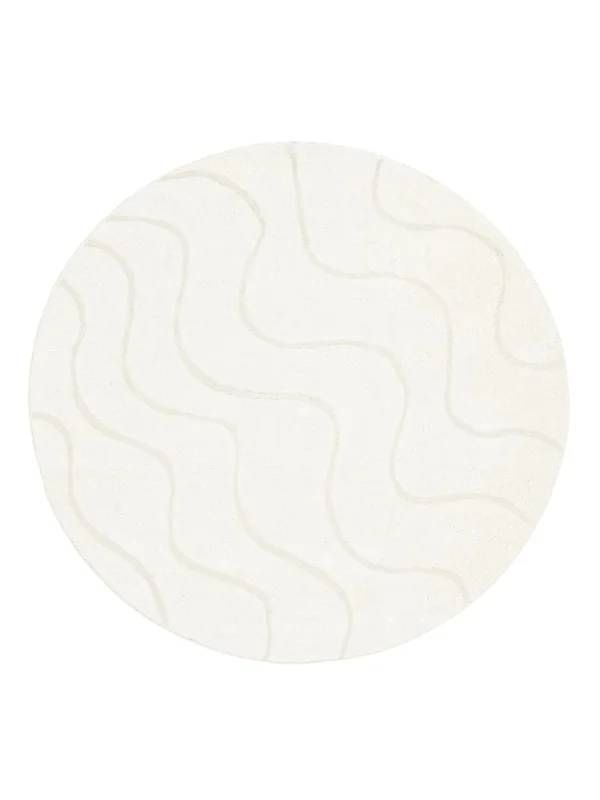 Whisper Rug - White Ø 200 Rustic Style
