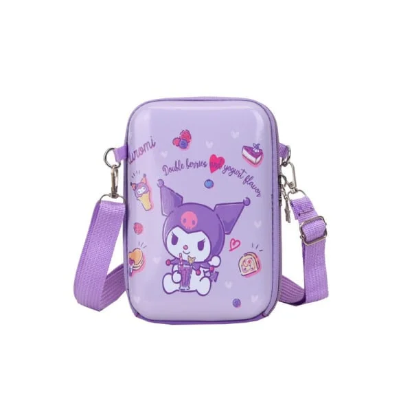Sanrio Kuromi Messenger Bag for kvinner Anime Hardshell Bag