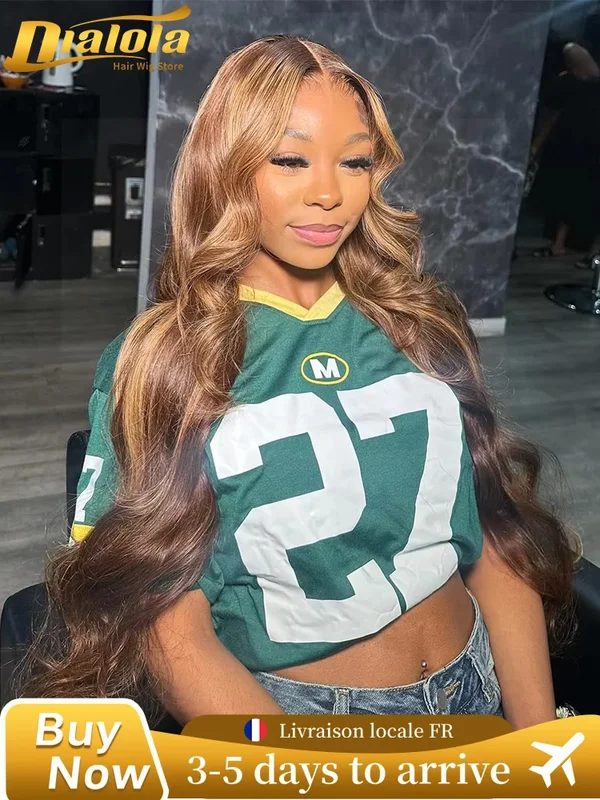 AliExpress - Highlight 4/27 Wig 38 Inch Body Wave Human Hair 13x6 Hd Lace Frontal Wig High Density Colored Brazilian 13x4 Hair Wigs For Women