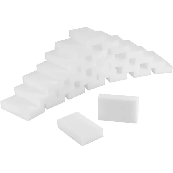 【PP】100-pack 8x5x3cm magiska rengöringssvampar, mirakelsvampar, melaminsvamp, skum för väggar, kök, badrum, fläckborttagning