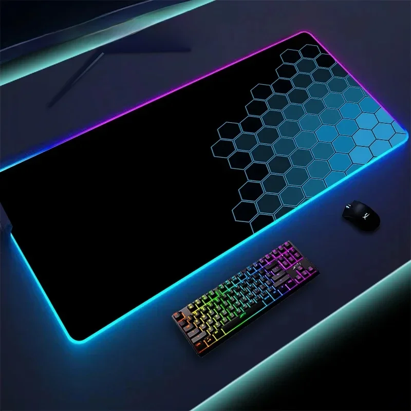 AliExpress - Tapis de souris Design RGB, grand tapis de bureau de jeu lumineux, grand tapis de souris LED, pour clavier rétroéclairé